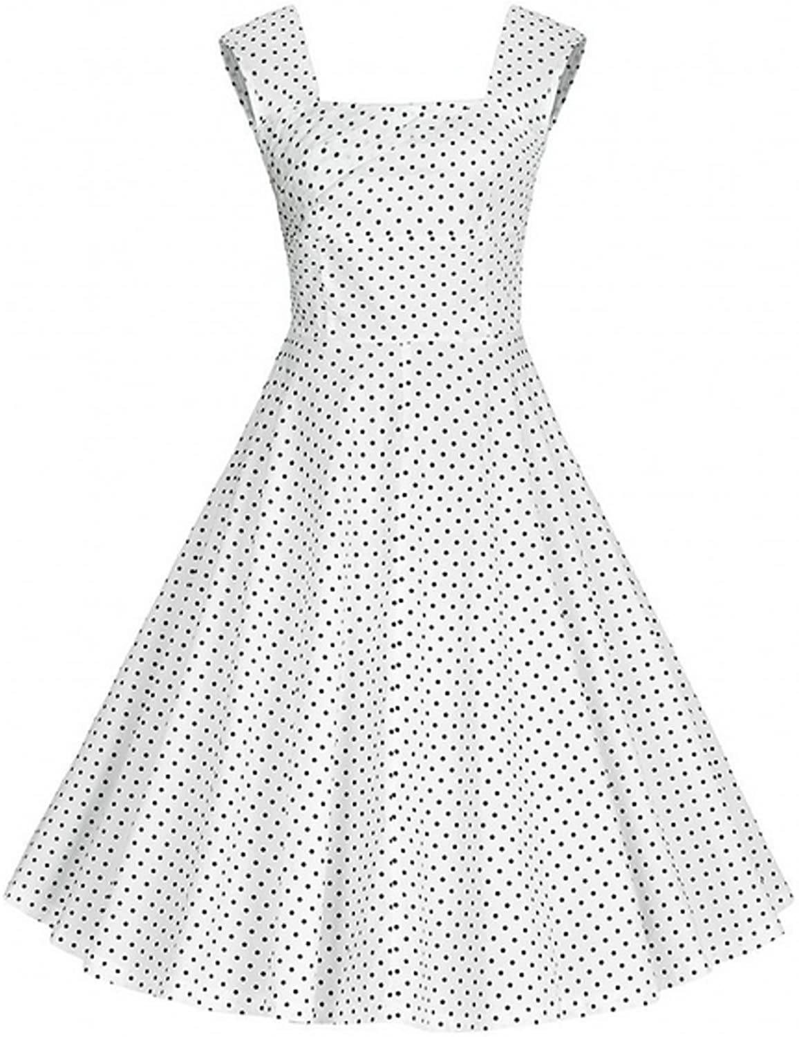 Price:$23.99 Babyonline Vintage 1950's Floral Spring Garden Party Picnic Party Cocktail Dress at Amazon Women’s Clothing store