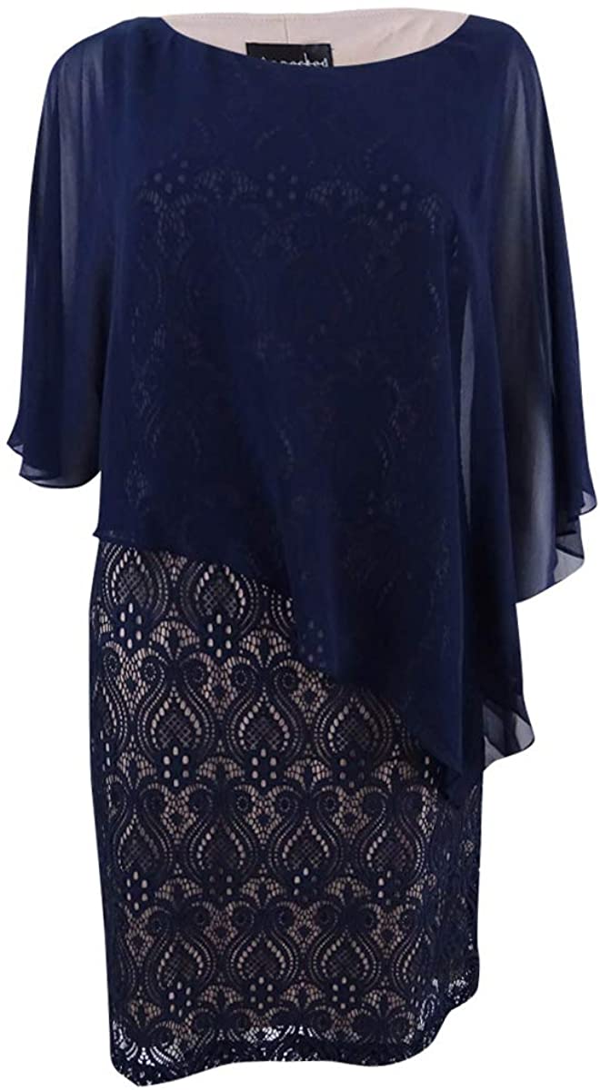 Price:$19.97 Connected Apparel Womens Lace Overlay Pullover Cocktail Dress at Amazon Women’s Clothing store