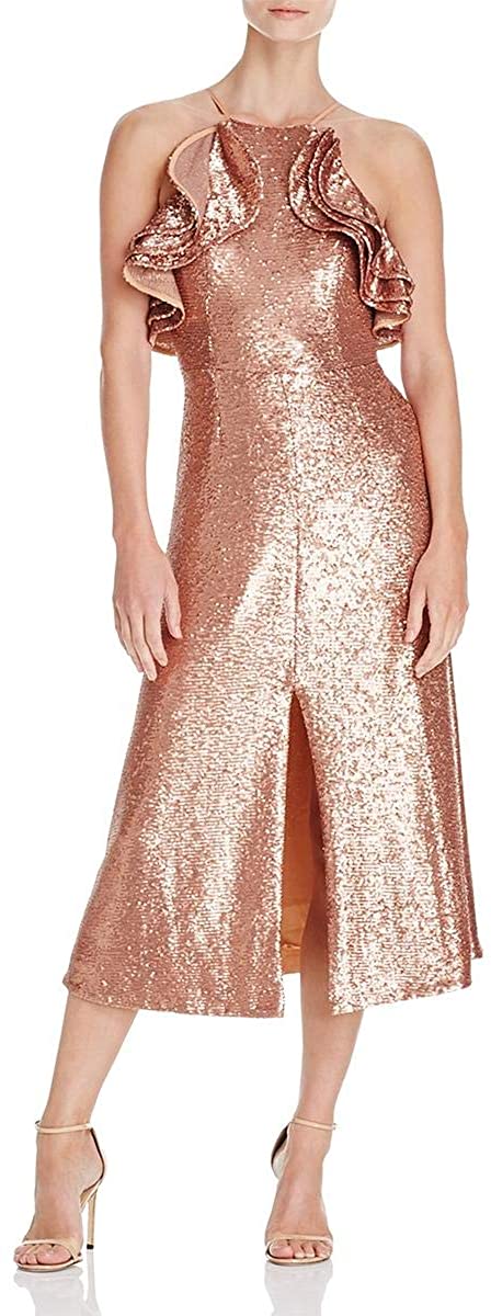 Price:$9.99 C/Meo Collective Women's Sequined Ruffle A-Line Midi Evening Dress at Amazon Women’s Clothing store