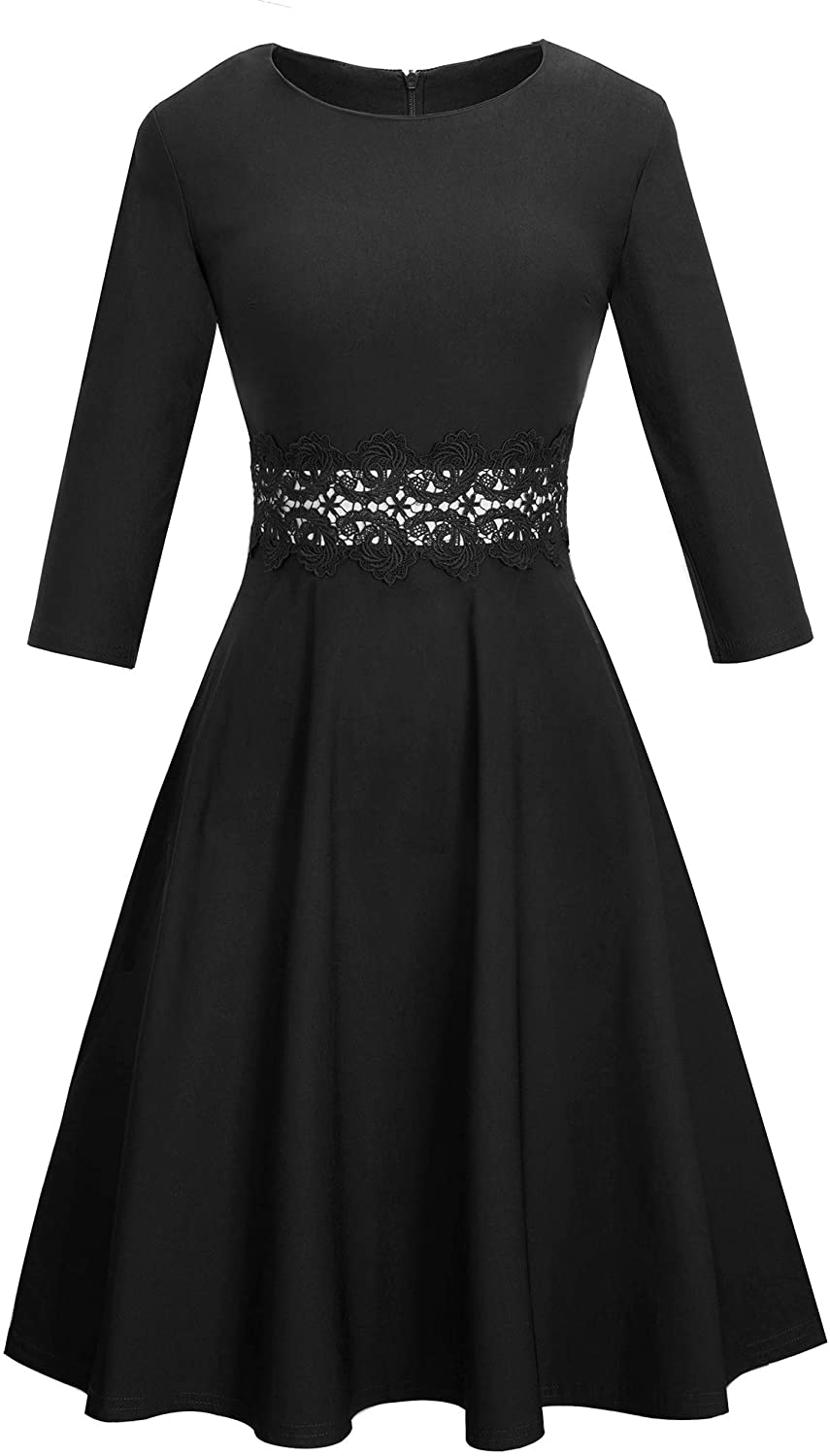 Price:$23.99    VELJIE Women's 1950'S Style 2/3 Sleeve Evening Party Swing Dress  Clothing