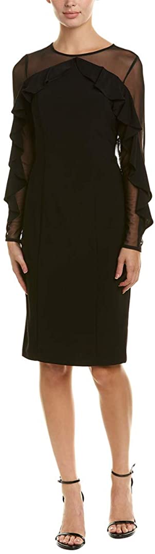 Price:$64.48    R&M Richards Women's One Piece Short Cocktail Laced Sleeve Dress  Clothing