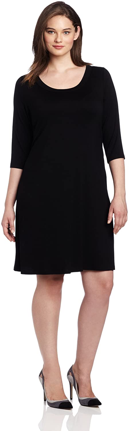 Price:$102.00 Karen Kane Plus-Size Three-Quarter-Sleeve A-Line Dress at Amazon Women’s Clothing store