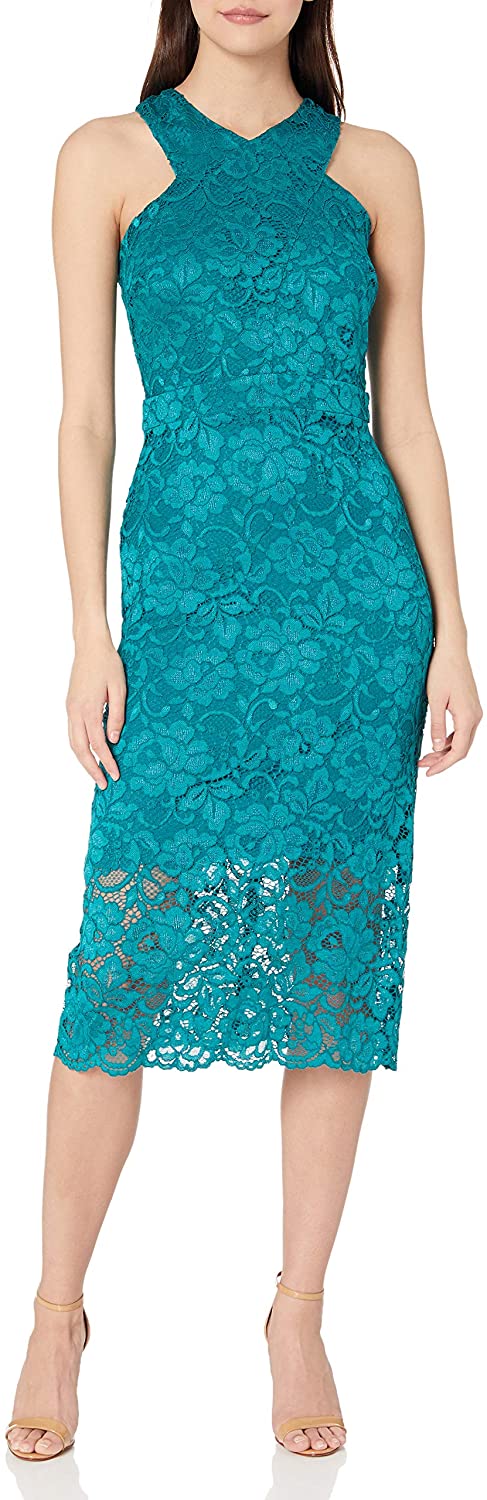 Price:$42.33    Sam Edelman Women's Sleeveless Criss Cross Lace Neck Sheath Dress  Clothing