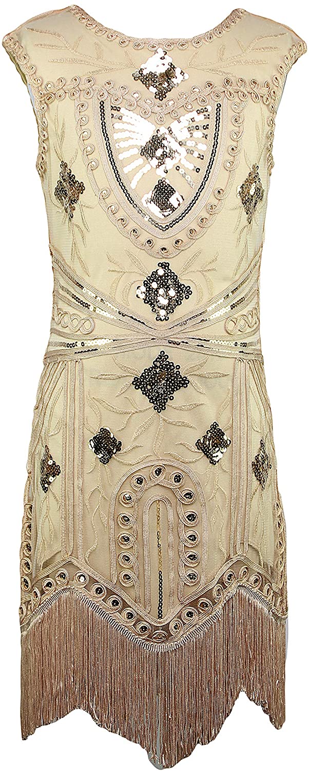 Price:$29.99    AMJM Mommy and me 1920s Vintage Flapper Fringe Beaded Great Gatsby Party Dress  Clothing