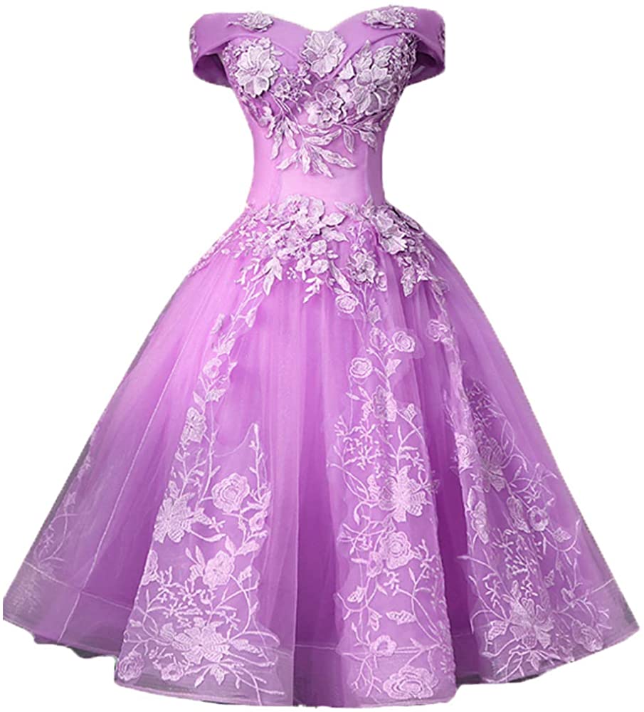Price:$79.90    EieenDor Lace Appliques Short Quinceanera Dresses Lavender Knee Length Formal Cocktail Homecoming Dresses US2  Clothing