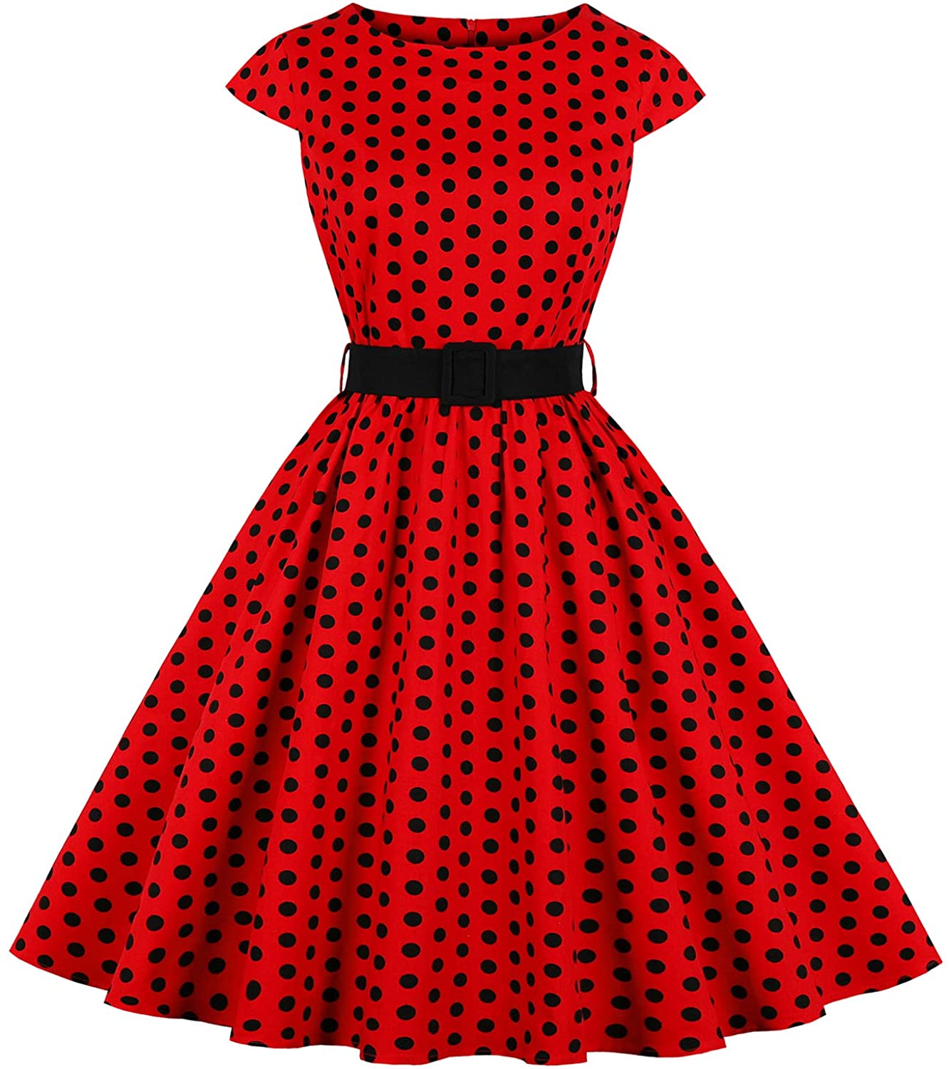 Price:$24.99 KMM Women 1950S Rockabilly Prom Cocktail Party Swing Dress With Belt F 01 at Amazon Women’s Clothing store
