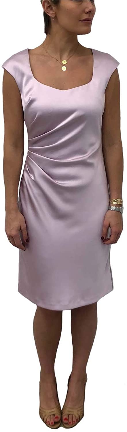 Price:$20.99    Donna Ricco Women's Scoop Neck Side Pleat Sheath Dress  Clothing