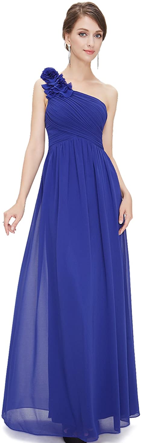 Price:$46.99    Ever-Pretty Flower One Shoulder Long Bridesmaids Evening Party Dress 08237  Clothing