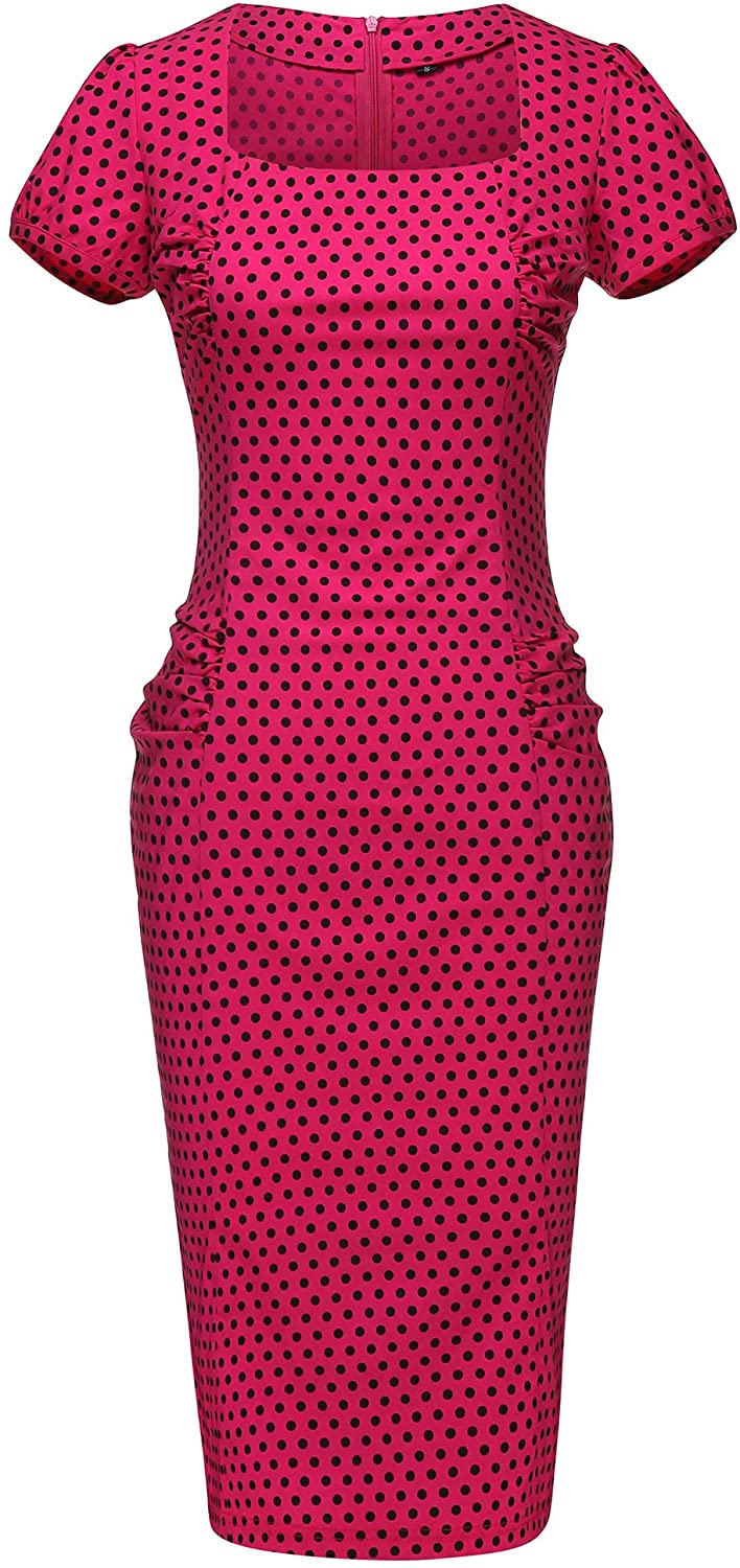 Price:$24.98    GownTown Womens 1950s Form-Fitting Dress Wiggle Pencil Dress  Clothing