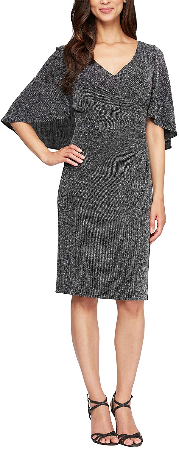 Price:$60.87    Alex Evenings Women's Metallic Knit Dress  Clothing