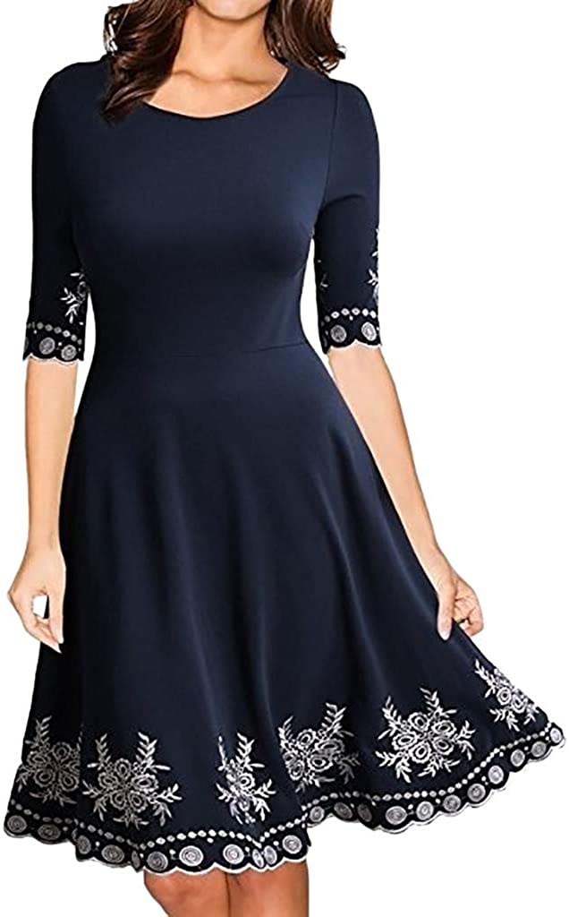 Price:$5.25    Rakkiss Women Dress Solid Dress Print Dress Slim Skirt Plus Size Dress Mini Skirt  Clothing