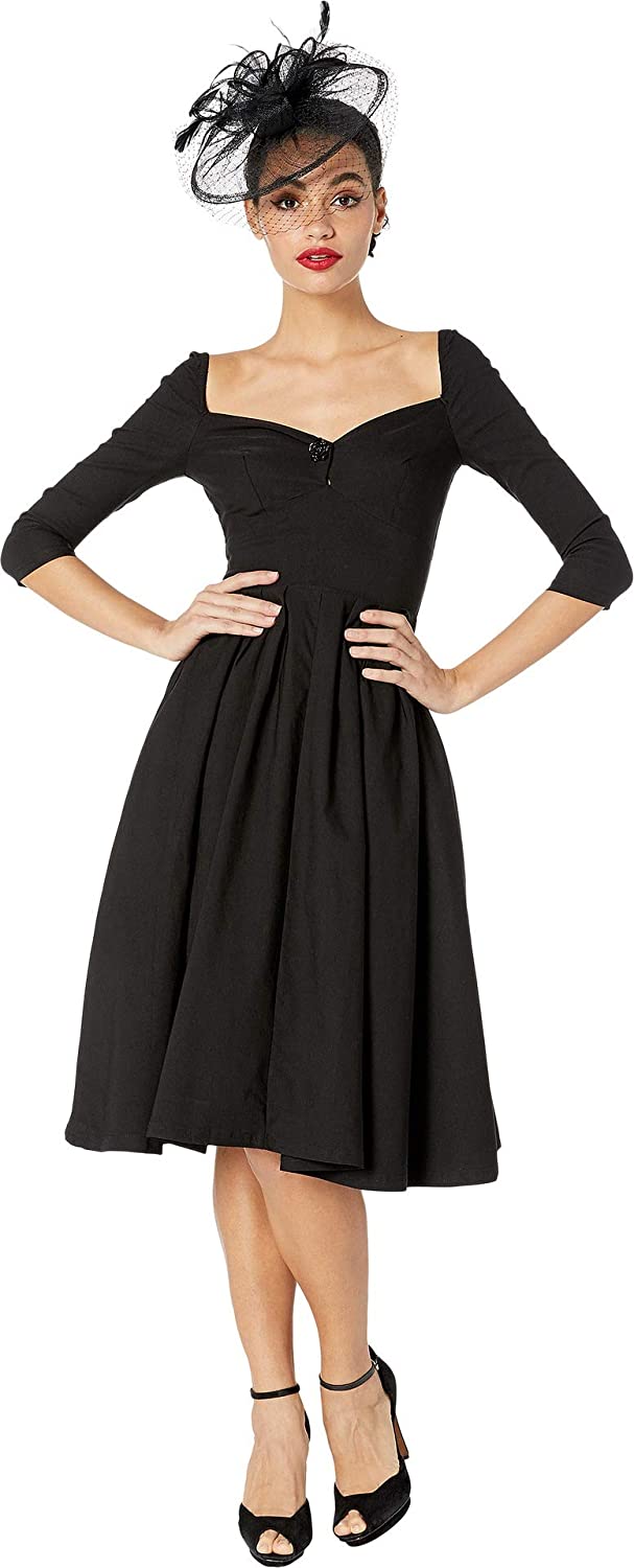 Price:$110.00    Unique Vintage Women's 1950s Style Bengaline Sweetheart Lamar Swing Dress  Clothing