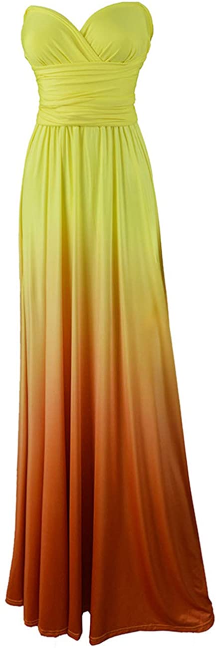 Price:$15.99    Sexyshine Women's Backless Gown Dress Multi-Way Wrap Halter Cocktail Dress Bandage Bridesmaid Long Dress  Clothing
