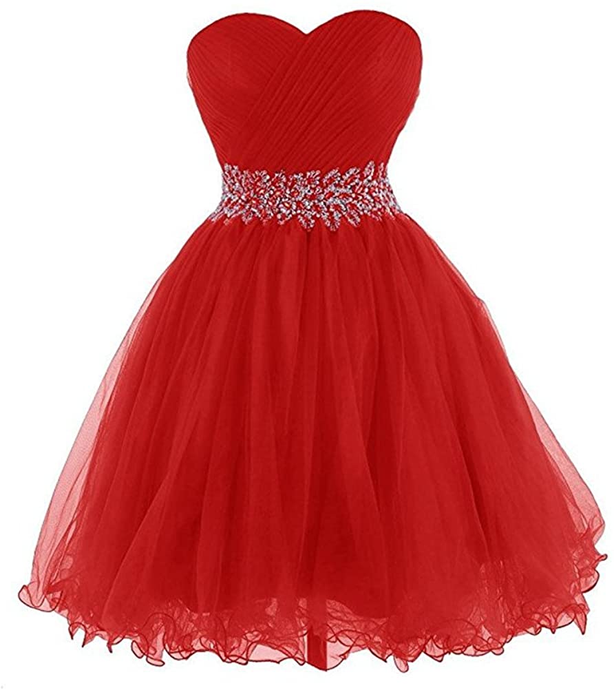 Price:$59.99    LanierWedding Women's Sweetheart Short Bridesmaid Homecoming Dresses 12 Red  Clothing