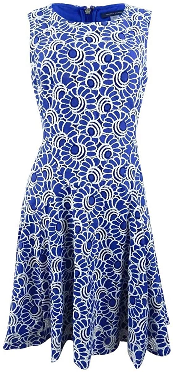Price:$31.99    Tommy Hilfiger Womens Lace Sleeveless Cocktail Dress Blue 12  Clothing