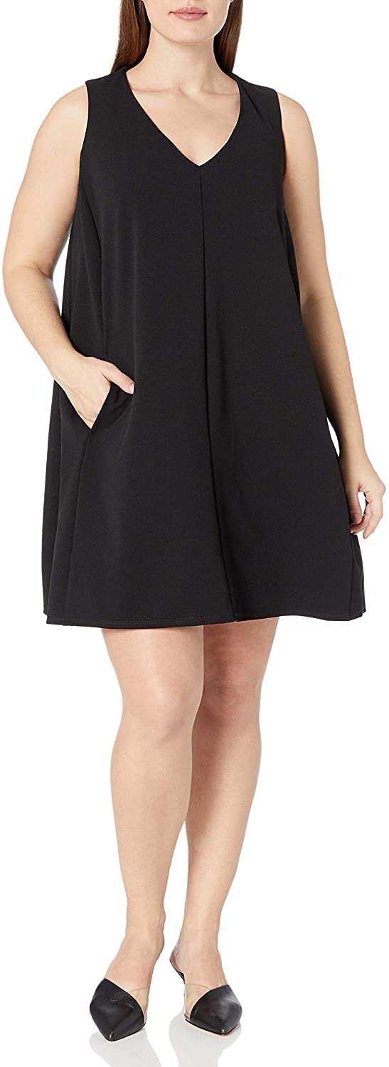 Price:$227.70    ABS by Allen Schwartz Women's Plus-Size Sleevess Trapeze Dress  Clothing
