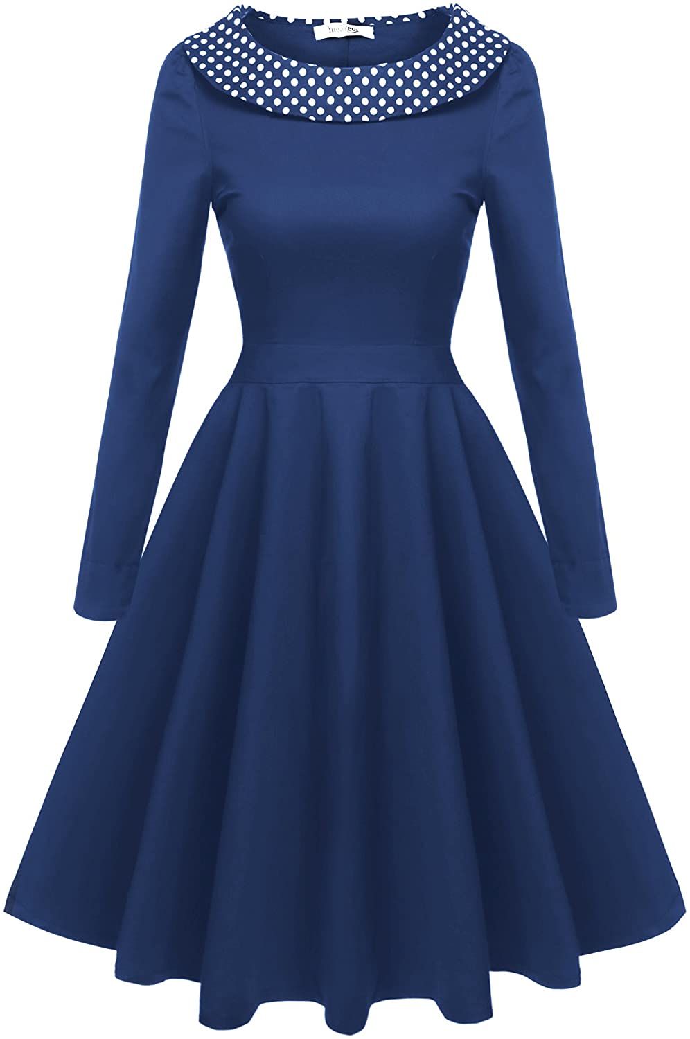 Price:$31.99 Beyove Women's Casual Cowl Neck A Line Long Sleeve Loose Swing Tunic Dress at Amazon Women’s Clothing store
