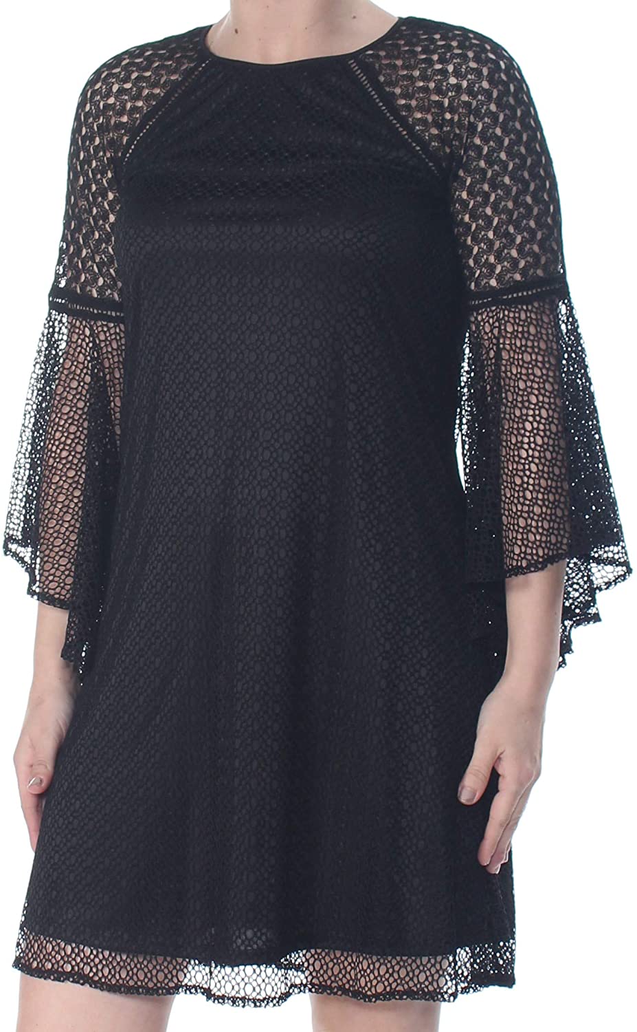 Price:$9.19 CeCe Womens Keira - Bell Sleeve Texture Lace Combo Dress at Amazon Women’s Clothing store