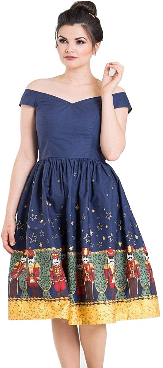Price:$37.99    Hell Bunny Nutcracker Vintage Retro 1950's Christmas Party Dress  Clothing