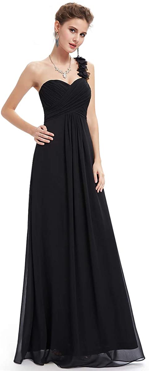 Price:$49.99    Ever-Pretty Flower One Shoulder Empire Waist Floor Length Bridesmaids Dress 09768  Clothing