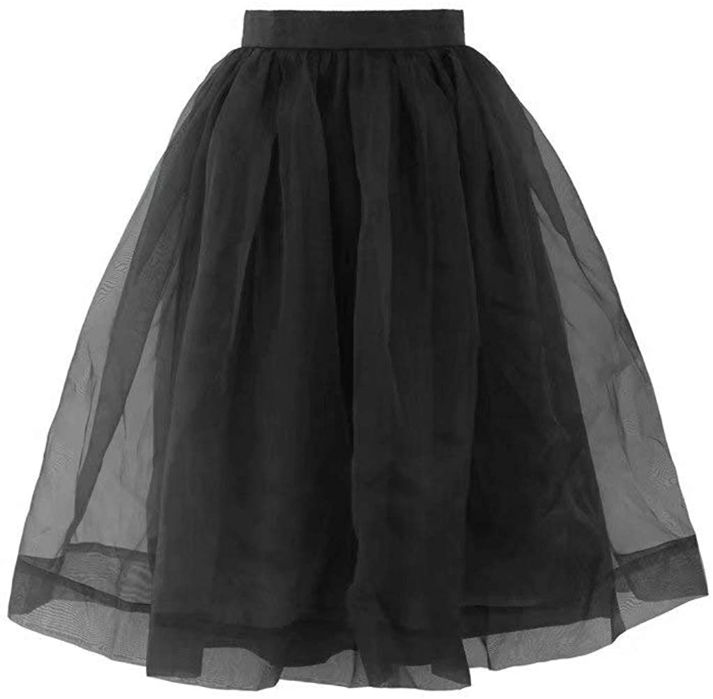 Price:$25.99    BRLMALL Women 2020 Organza Midi Skirt Homecoming Prom Short Dresses  Clothing