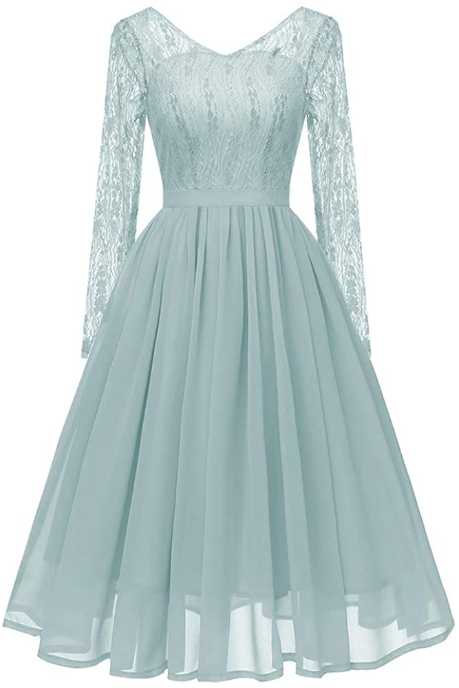 Price:$21.39 GDJGTA Dress for Womens Vintage Princess Floral Lace Cocktail V-Neck Party Aline Swing Dress at Amazon Women’s Clothing store