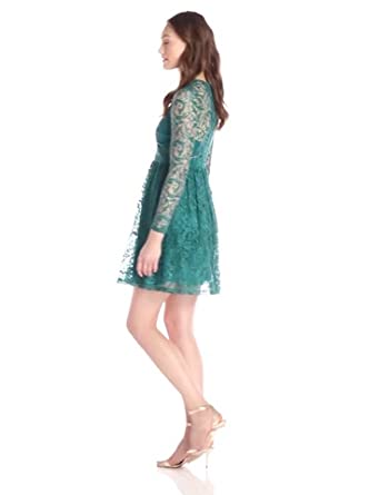 Price:$40.54    Minuet Women's Long-Sleeve Lace Dress  Clothing