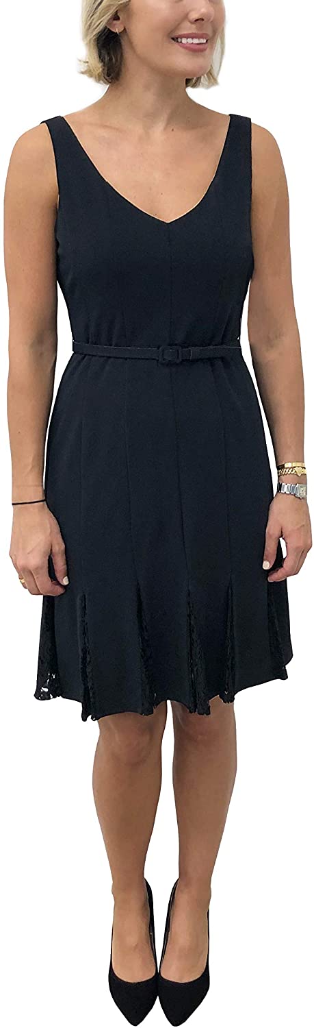 Price:$18.99    Julia Jordan Women's Sleeveless Lace Pleated Dress with Belt  Clothing