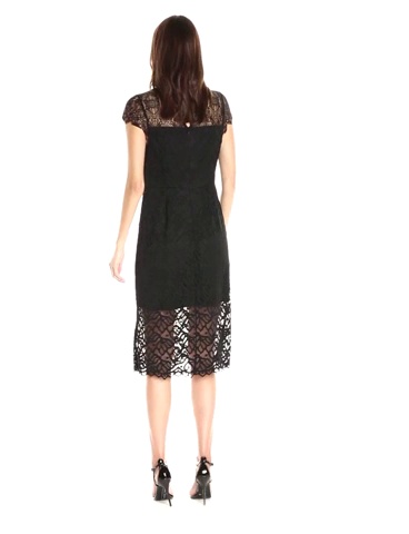 Price:$21.99    Kensie Women's Geo Leaf Lace Dress  Clothing