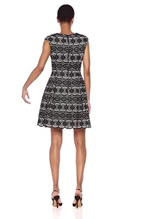 Price:$120.79 Vince Camuto Women's Bonded Lace Fit and Flare Dress at Amazon Women’s Clothing store