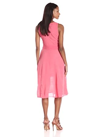 Price:$128.41    Adrianna Papell Women's Scoop Nk Handkerchief Dress  Clothing