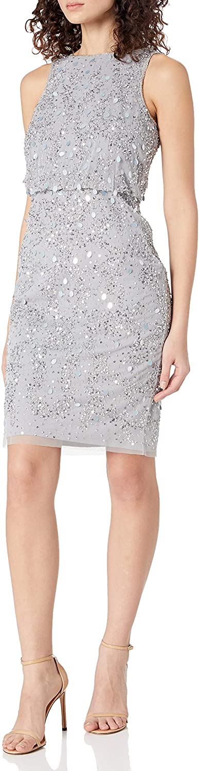 Price:$76.60 Adrianna Papell Women's Beaded Cocktail Dress at Amazon Women’s Clothing store