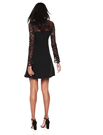 Price:$27.99    Karen Kane Women's Scallop Lace Contrast Dress  Clothing