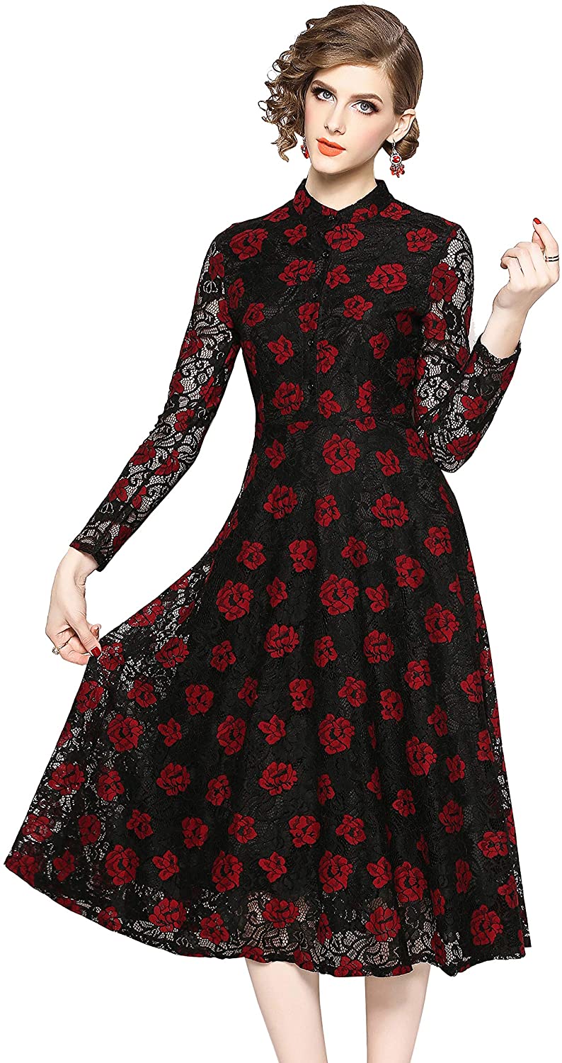 Price:$32.98    BEST-F-U Lace Cocktail Dress For Women,A-Line Elegant Bridesmaid Dresses  Clothing