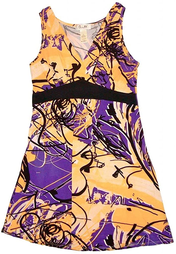 Price:$14.99    Chanceful Women's Sleeveless Graffiti Paint Splatter Front Overlap Midi Sundress  Clothing