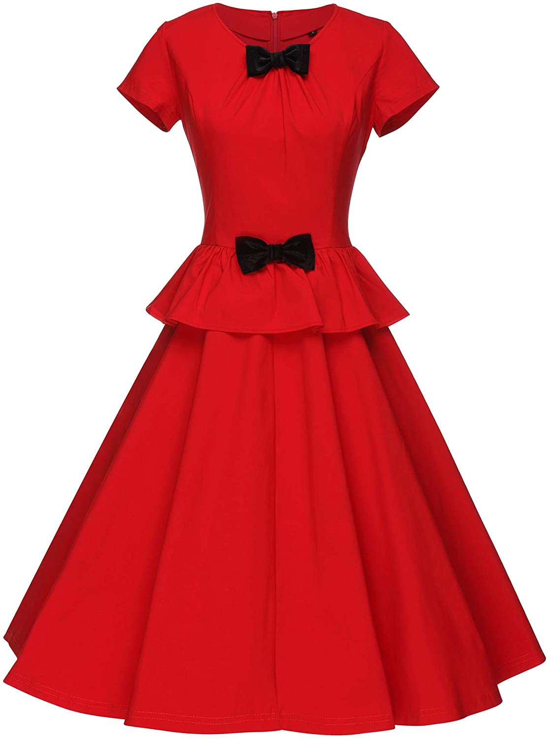 Price:$29.99    GownTown Women's Vintage 1950s Retro Rockabilly Prom Dresses Red  Clothing