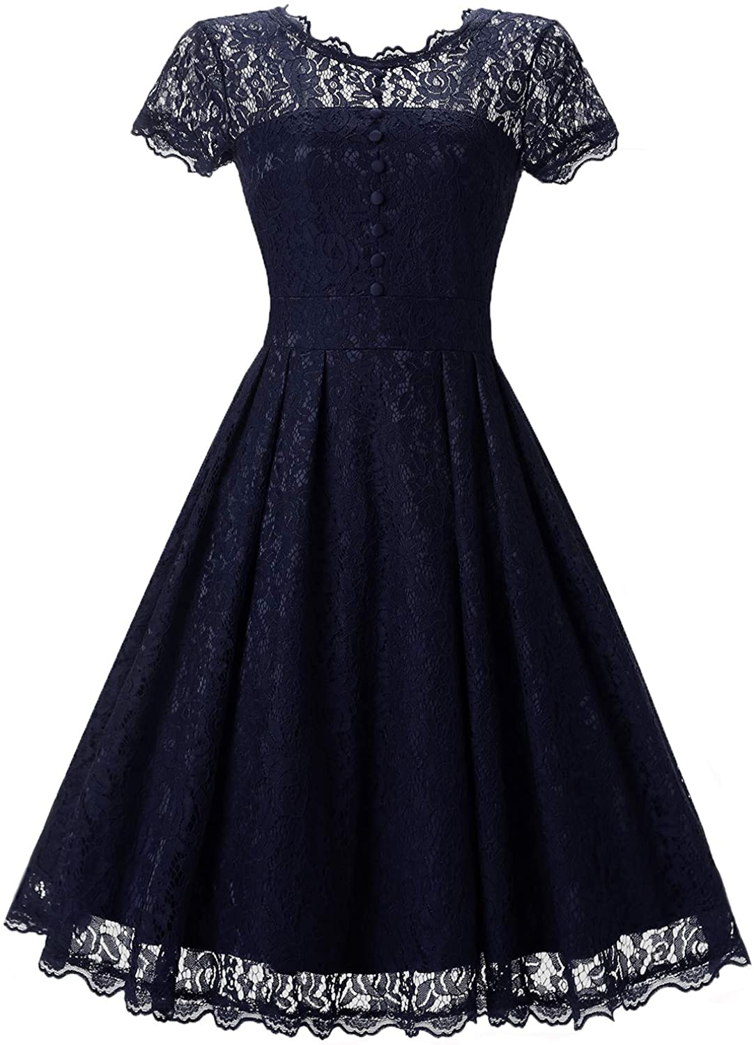 Price:$21.99    Women Floral Lace Vintage Bridesmaid Cocktail Party Dress F13  Clothing