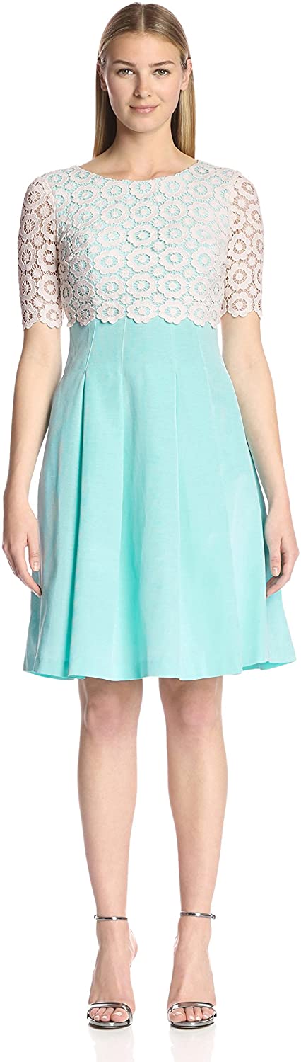 Price:$76.10    Bigio Women's Dress with Lace Overlay  Clothing