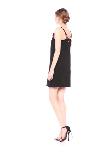 Price:$109.85    A|X Armani Exchange Women's Two-Toned Ruffle Coctail Dress  Clothing