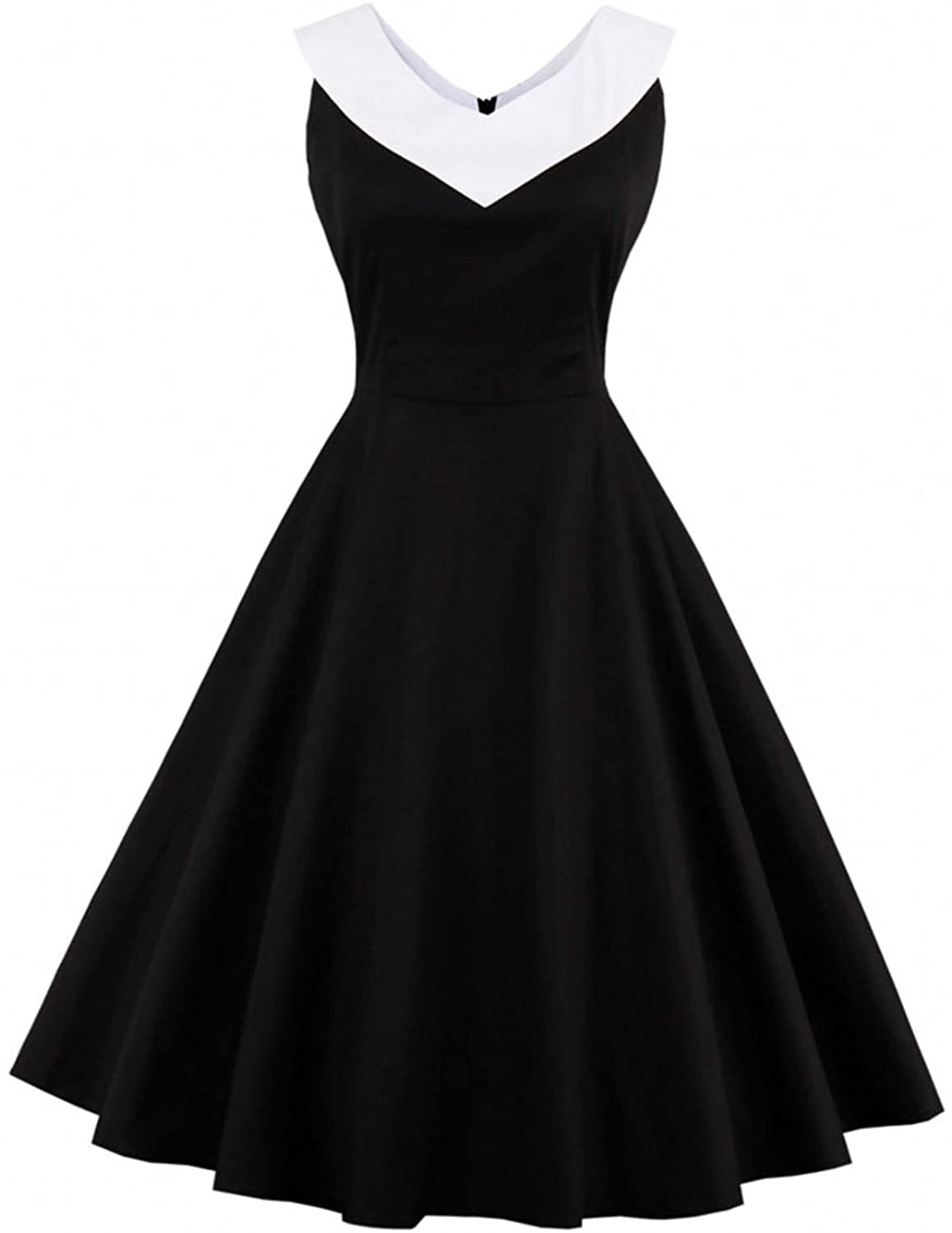 Price:$0.00    Babyonline Women's Classy Audrey Hepburn 1950s Vintage Rockabilly Swing Dress  Clothing