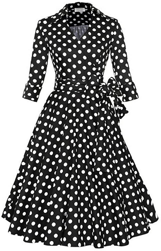Price:$19.99    Artkingdome 50's 60's Vintage Retro Cute Bowknot Princess Charming Girl Women Dress  Clothing