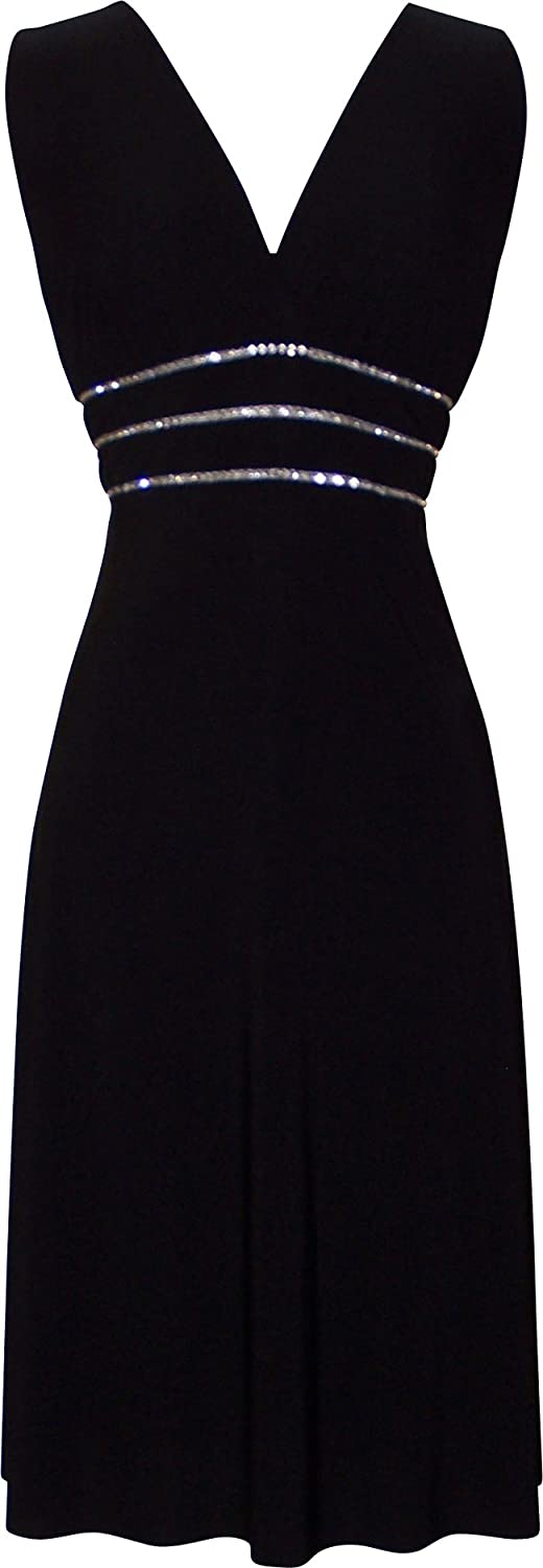 Price:$9.99    Sexy Little Black Cocktail Dress Crystals JR Plus Size  Clothing