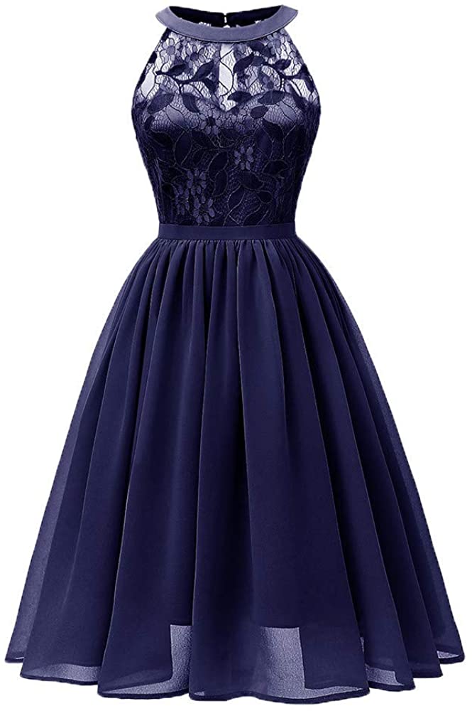 Price:$9.97    Women's Sexy Lace Floral Dress Vintage Princess Cocktail Neckline Party A-line Swing Dress  Clothing