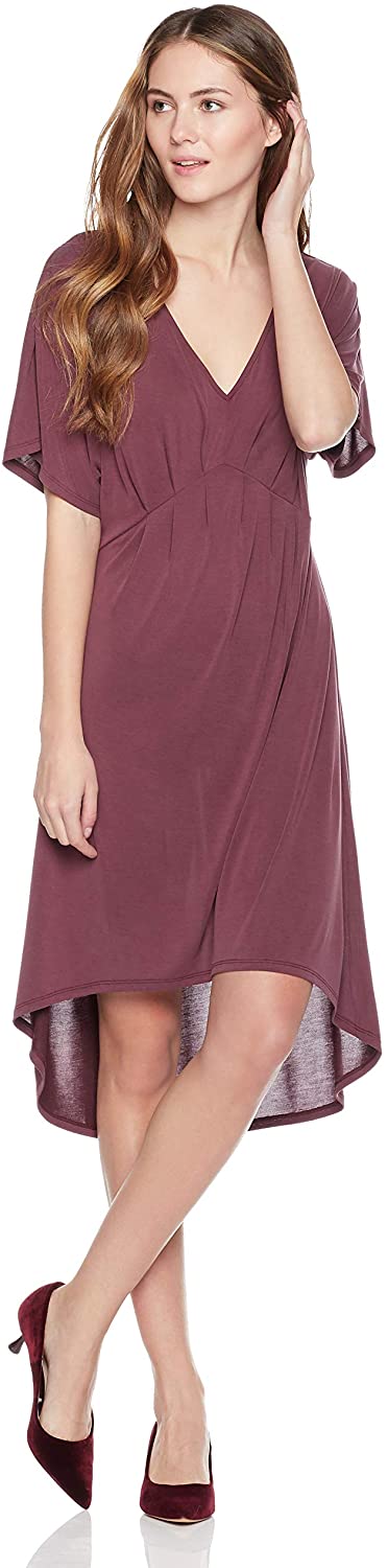 Price:$22.99    Painted Heart Women's Kimono Sleeve V-Neck Pleated Front Midi Dress  Clothing