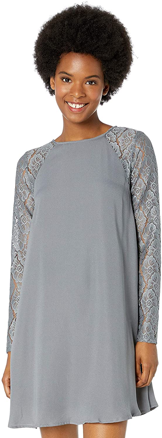 Price:$21.22    love, FiRE Women's Lace-Sleeve Swing Dress  Clothing