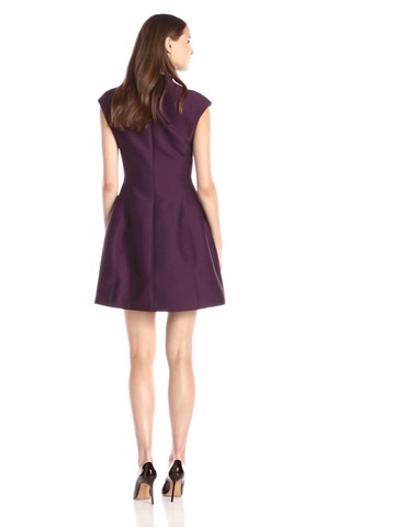 Price:$194.42    Halston Heritage Women's Silk Faille Cap-Sleeve Cocktail Dress, Port, 2  Clothing