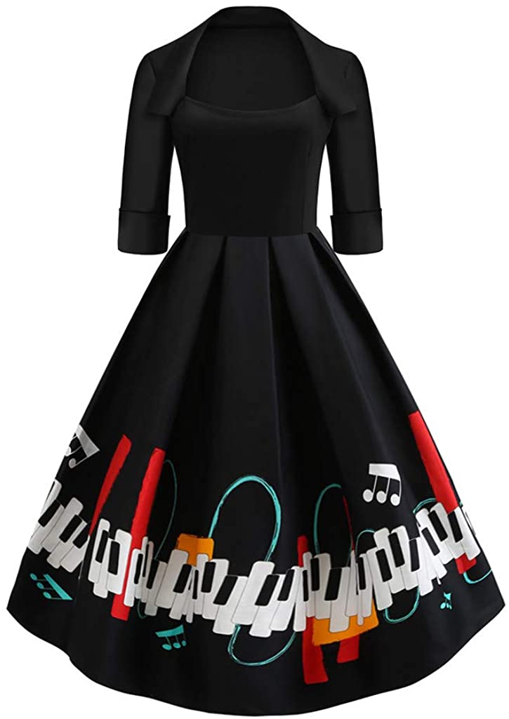 Price:$7.62 Makaor July 4Th Women Dress Polka Dot/Flag Cocktail Prom Party Hepburn Dress at Amazon Women’s Clothing store
