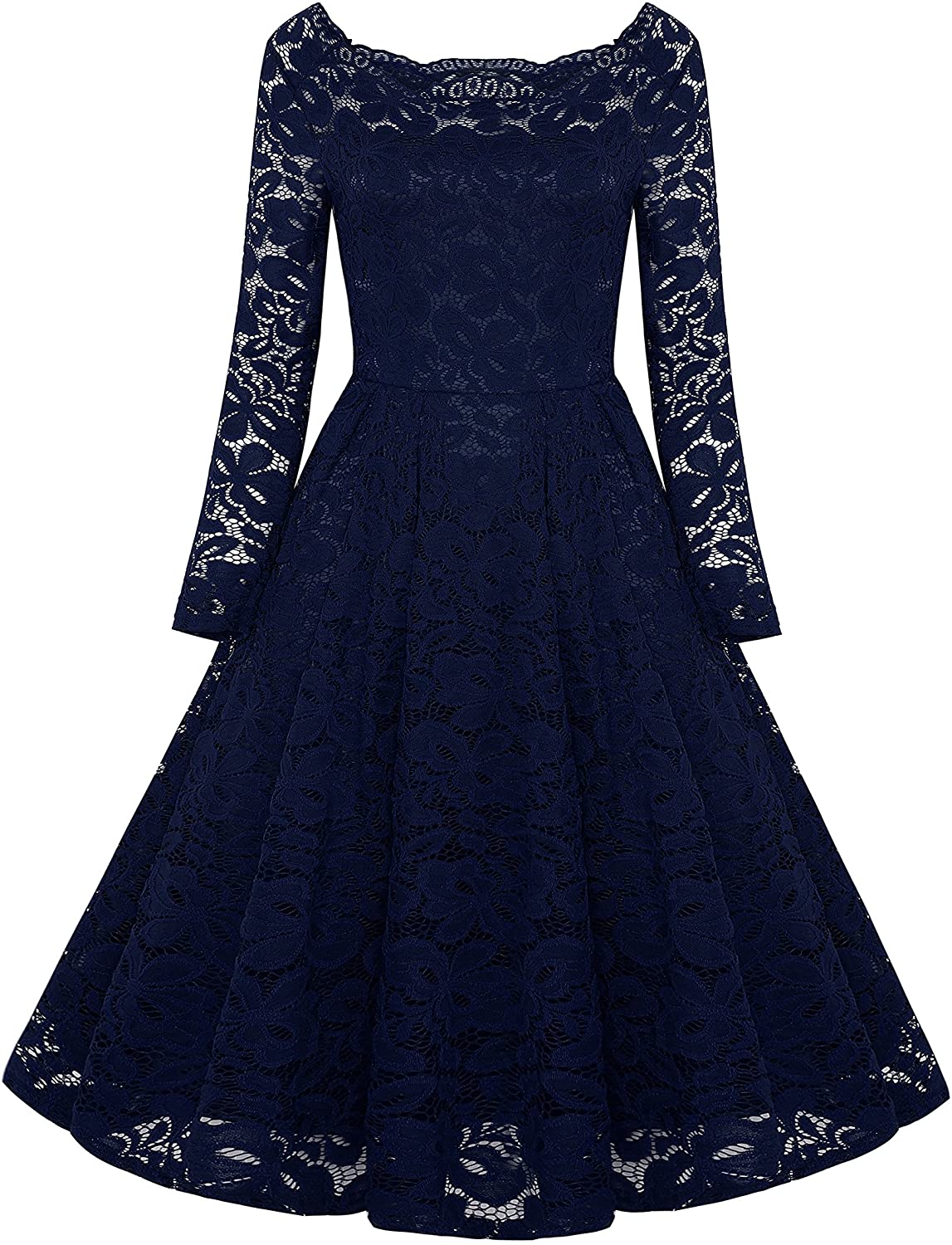 Price:$28.99    SYLVIEY Womens Off Shoulder Lace Wedding Homecoming A-Line Cocktail Dress (Small, Dark Blue)  Clothing