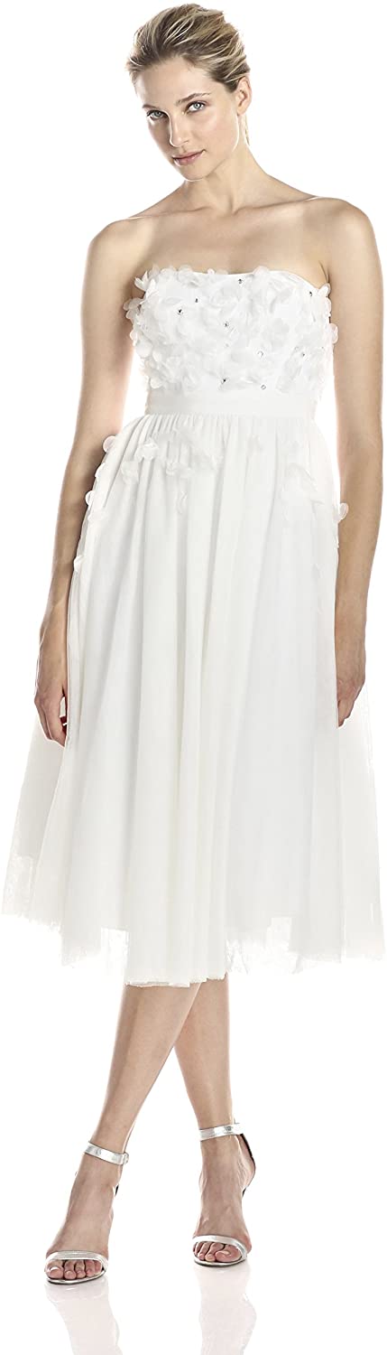 Price:$333.38    Adrianna Papell Women's Strapless Tulle Petal Party Dress  Clothing