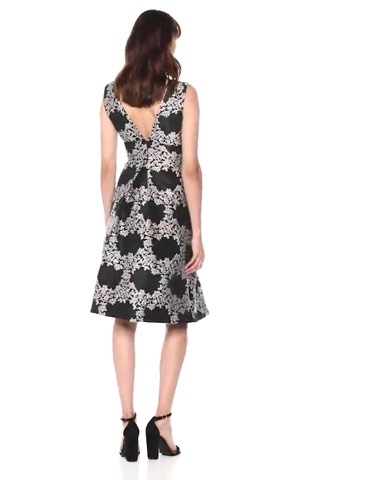 Price:$319.25    ML Monique Lhuillier Women's Jacquard Cocktail Dress  Clothing